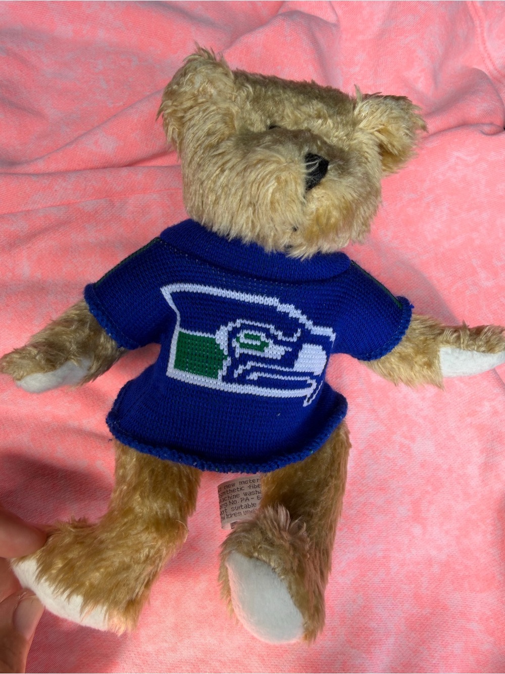 ROXBURY Plush Teddy Bear in Blue Team Sweater - Kids Toy
